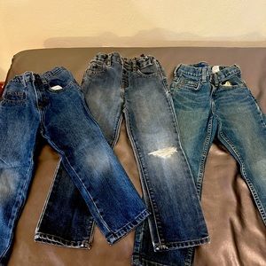 3 pairs of boys jeans size 4